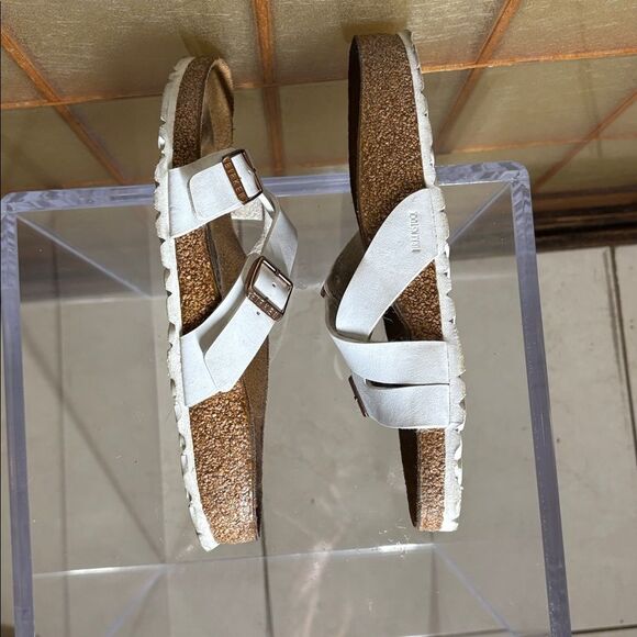 Birkenstock white leather Yao sandals - Picture 3 of 7